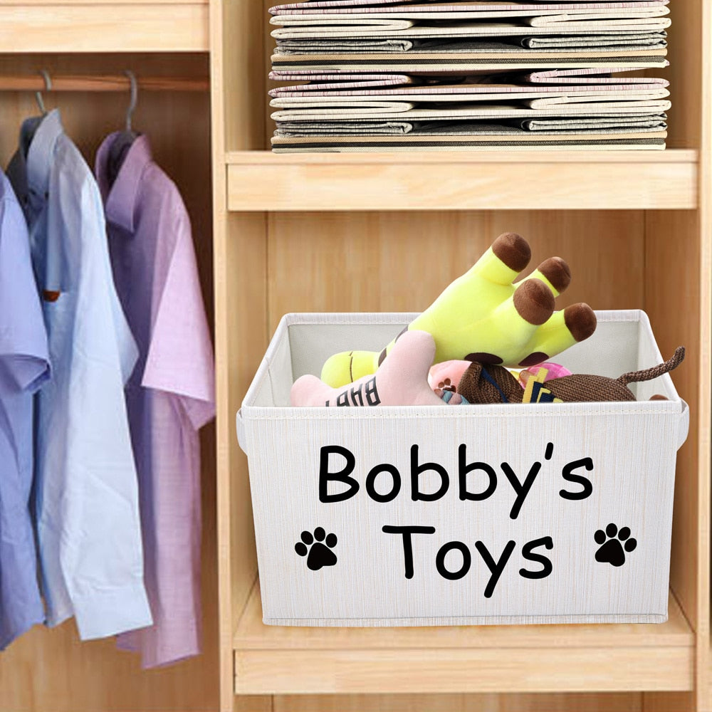 Personalized Dog Toy Basket