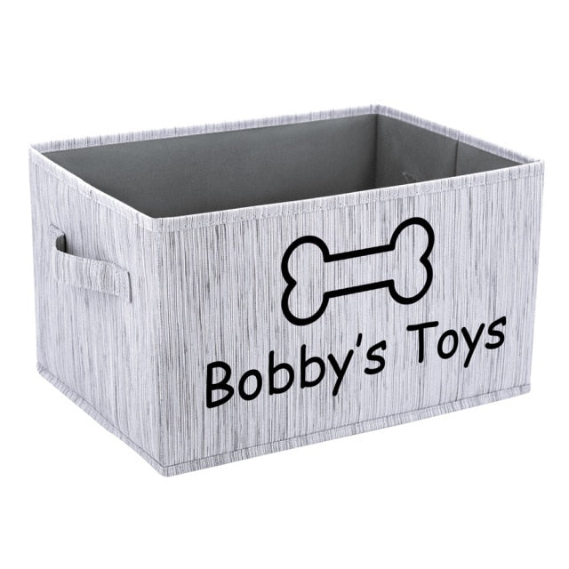 Personalized Dog Toy Basket