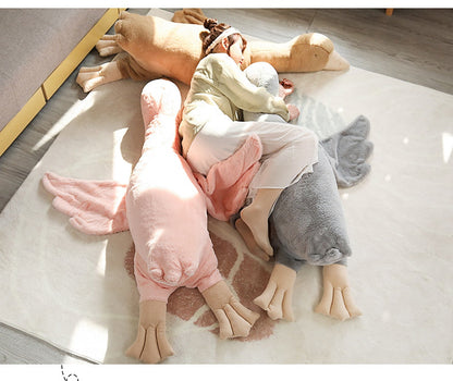 Realistic Big Wings Duck Plush Pillow Toy