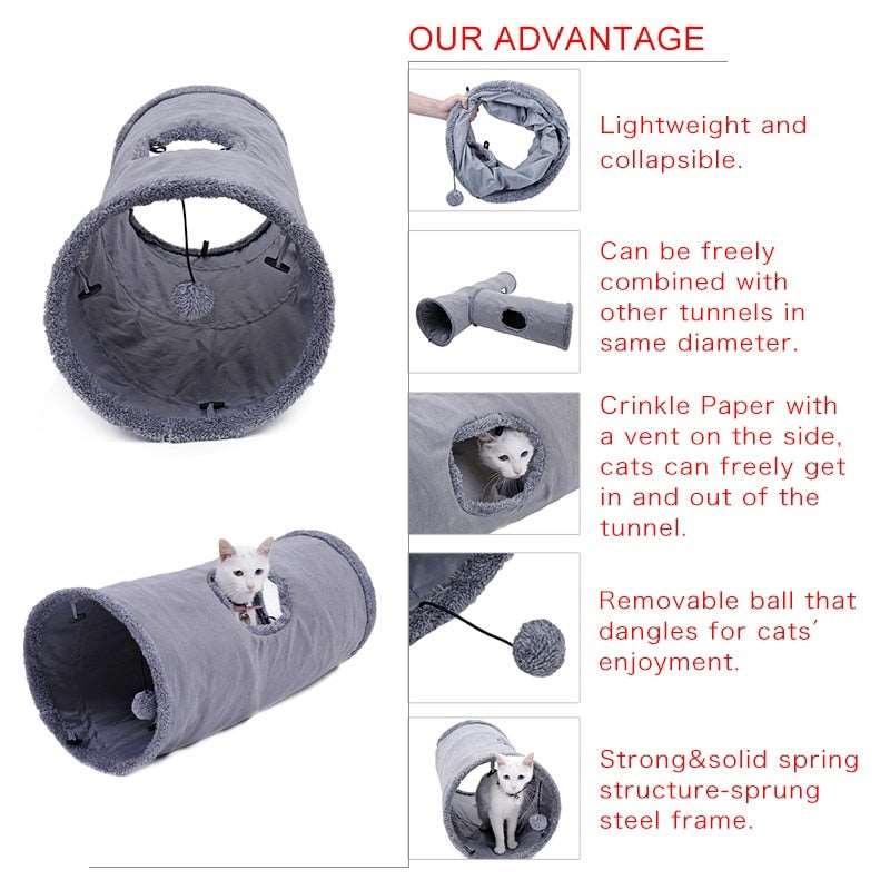 Cat Toy Pet Tunnel Tube - Indoor Training