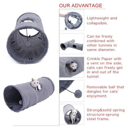 Cat Toy Pet Tunnel Tube - Indoor Training