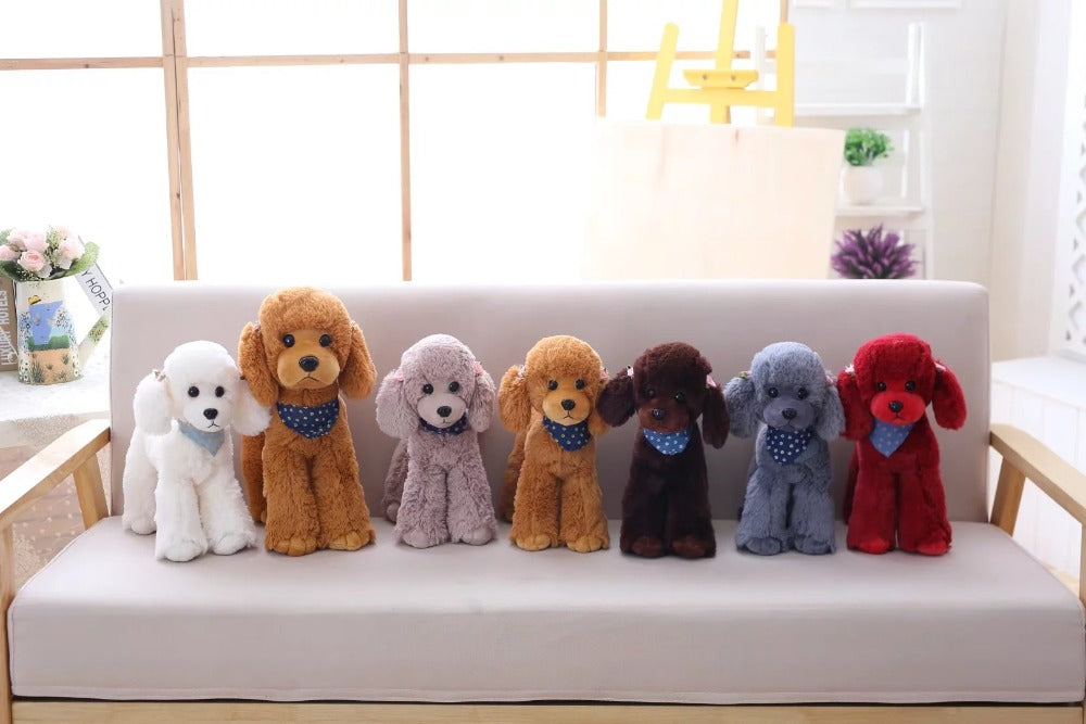Realistic Poodle Teddy Plush Dog Toy