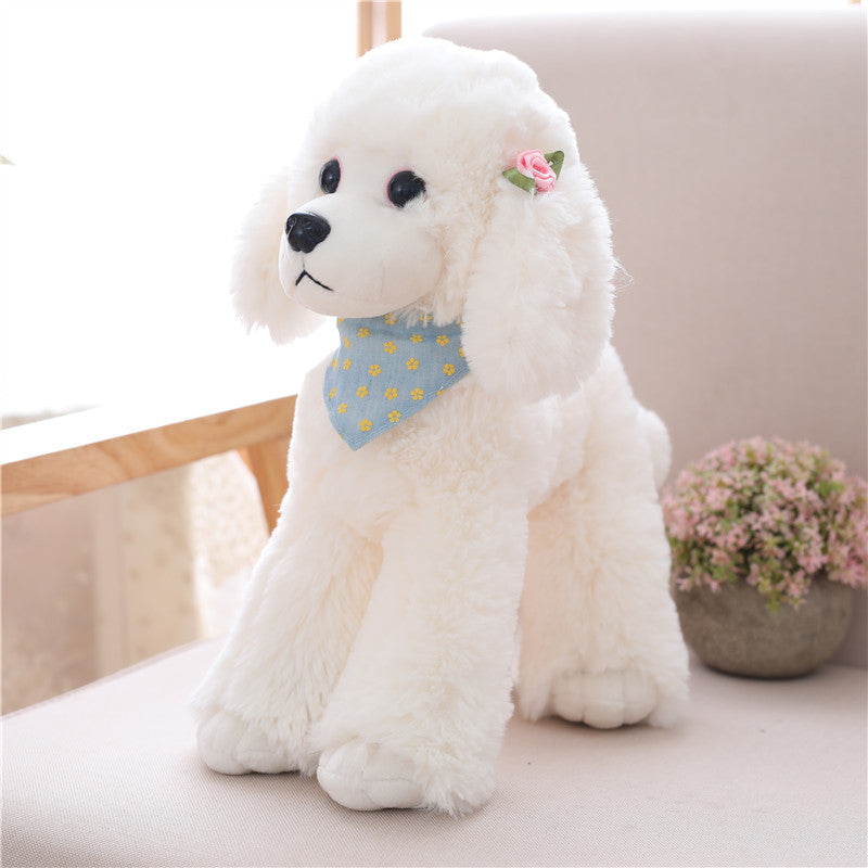 Realistic Poodle Teddy Plush Dog Toy