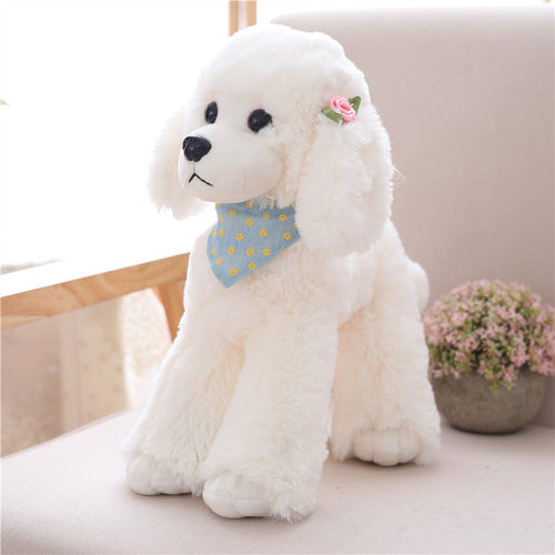 Realistic Poodle Teddy Plush Dog Toy