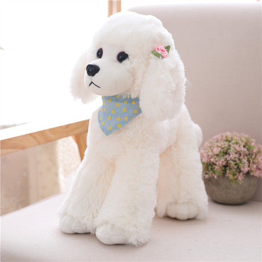 Realistic Poodle Teddy Plush Dog Toy