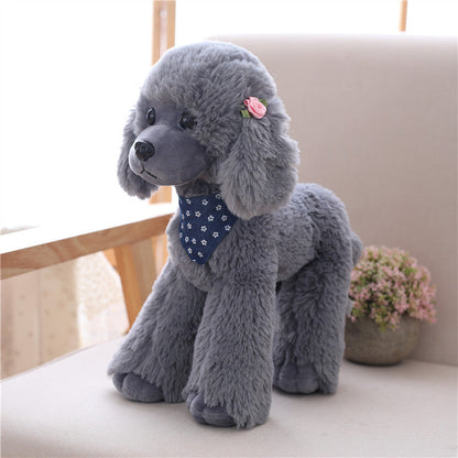 Realistic Poodle Teddy Plush Dog Toy
