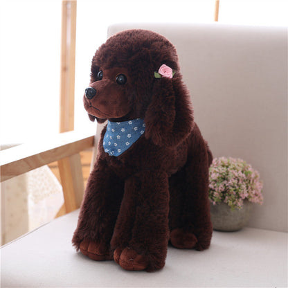 Realistic Poodle Teddy Plush Dog Toy