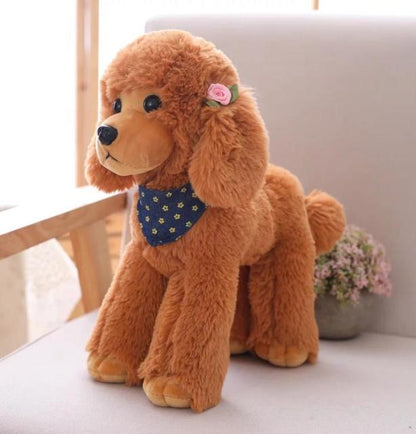 Realistic Poodle Teddy Plush Dog Toy