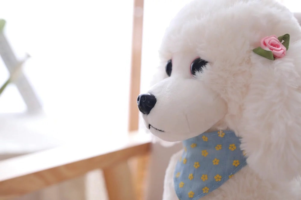 Realistic Poodle Teddy Plush Dog Toy