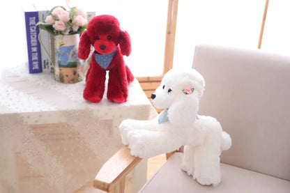 Realistic Poodle Teddy Plush Dog Toy