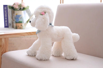 Realistic Poodle Teddy Plush Dog Toy