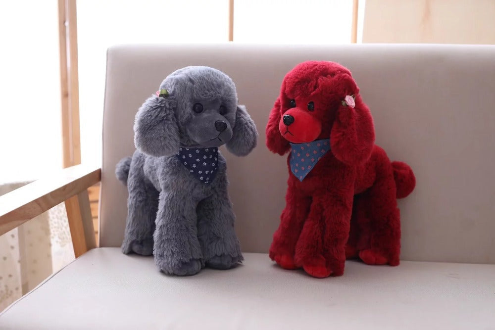 Realistic Poodle Teddy Plush Dog Toy