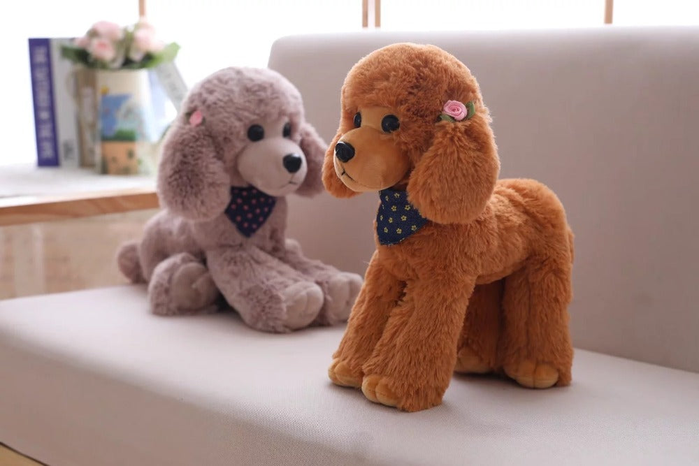 Realistic Poodle Teddy Plush Dog Toy