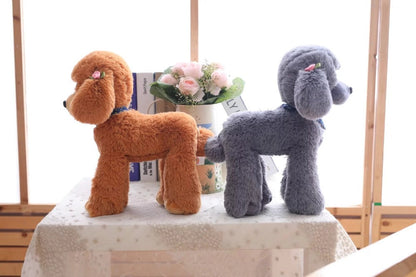Realistic Poodle Teddy Plush Dog Toy