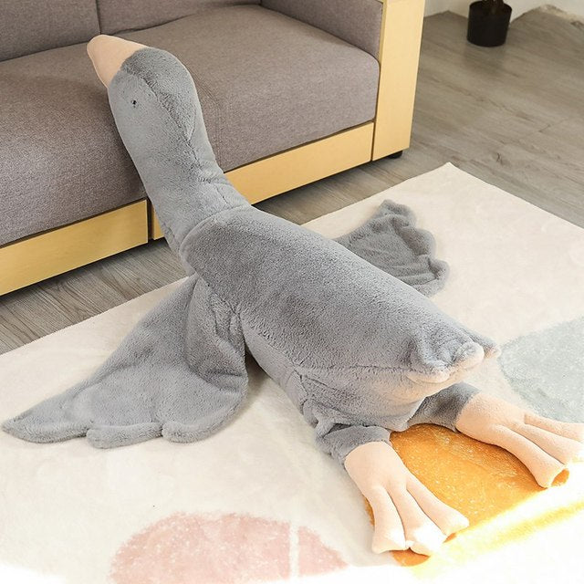 Realistic Big Wings Duck Plush Pillow Toy